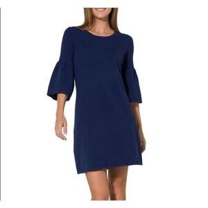 Sail To Sable size small navy blue bell sleeve knit dress